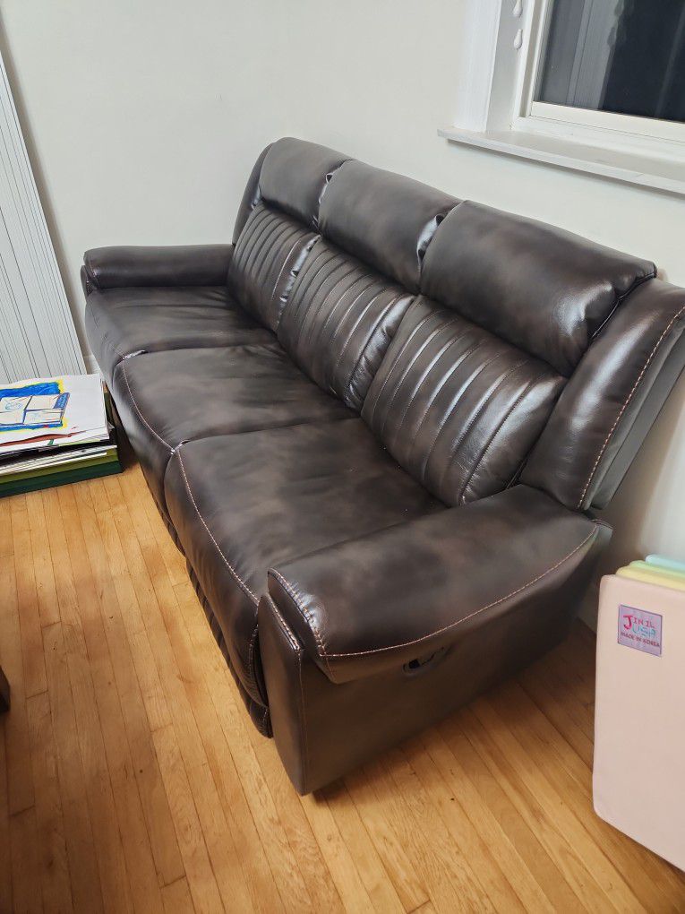 a new couch faux leather 