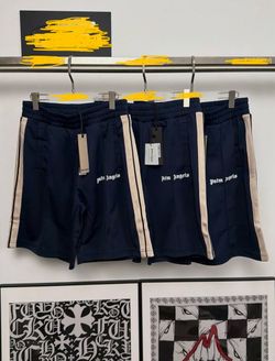 Palm Angels Track Shorts Navy Blue
