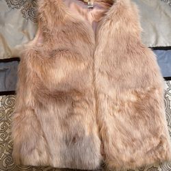 Pink Fur Vest Size Small