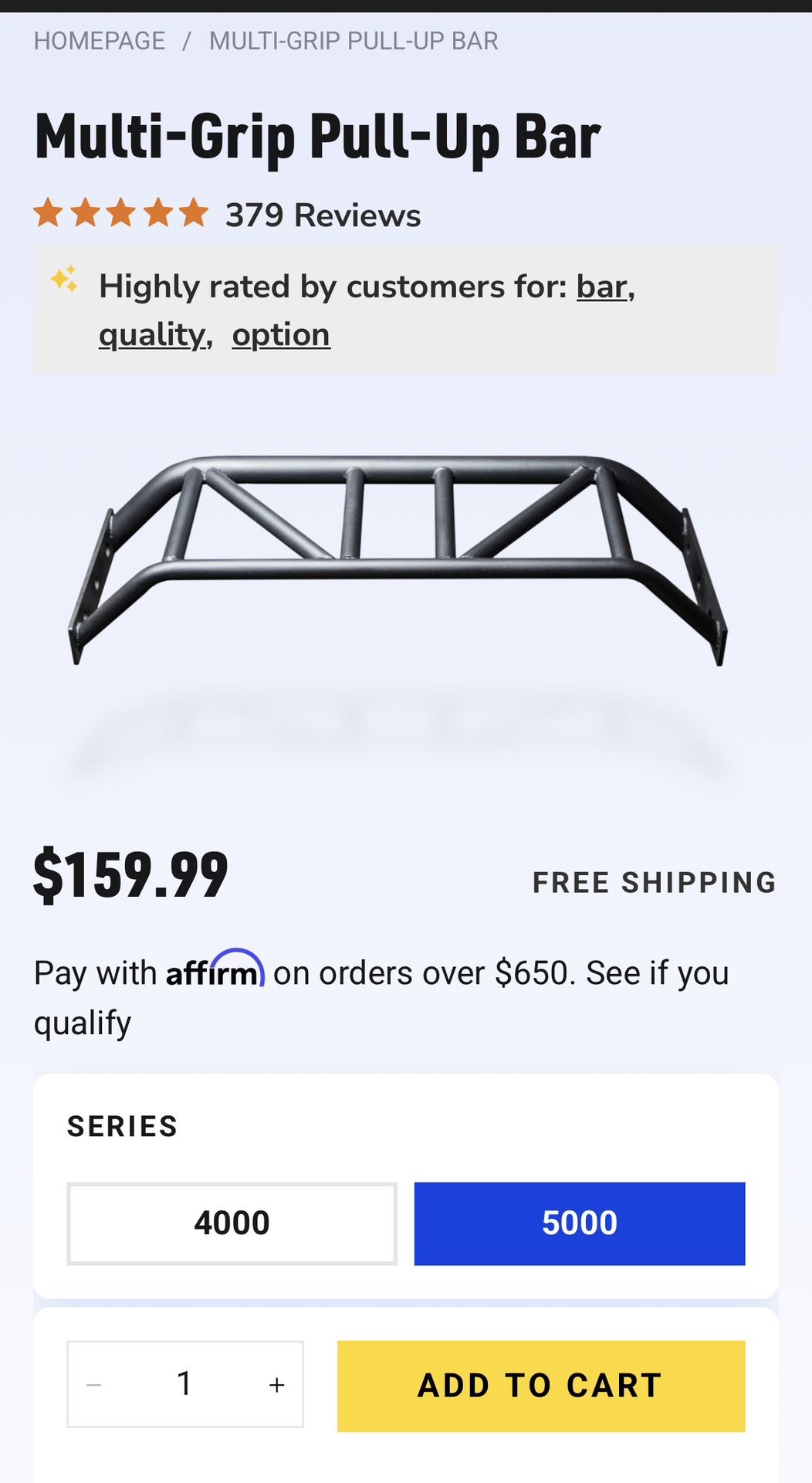Rep Fitness Multigrip Pull-up Bar