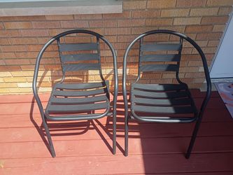 2 metal chairs