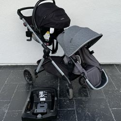 LIKE NEW EVENFLO PIVOT MODULAR XPAND SINGLE TO DOUBLE STROLLER!