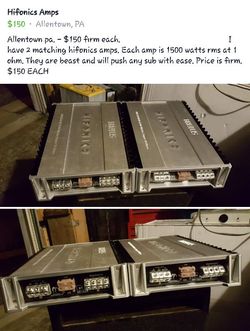 Hifonics amps