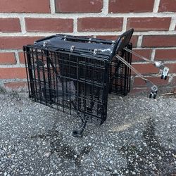 Bike Rear Rack With Folding Baskets 
