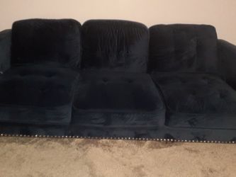 velvet sofa blue 3 seat zhejiang muge