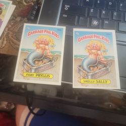 Rare 1986 Gpk Fishy Phyllis Smelly Sally