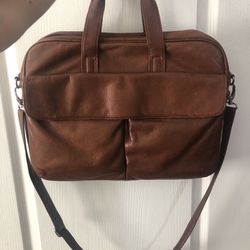 Leather Briefcase/shoulder Bag