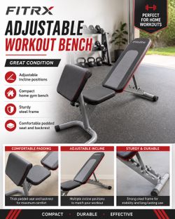 FitRx Adjustable Workout Bench – Great Condition – $100