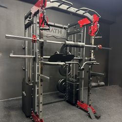 Smith Machine , Squat Rack , Bench Press , Leg Press , Pulley System Machine For Your Weights 