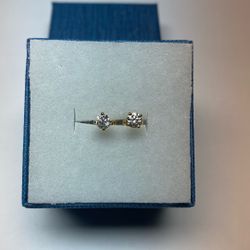 Yellow Gold Diamond Stud Earrings