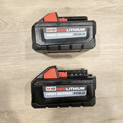 Milwaukee 18V High Output 6Ah Battery 2 Pack KIT