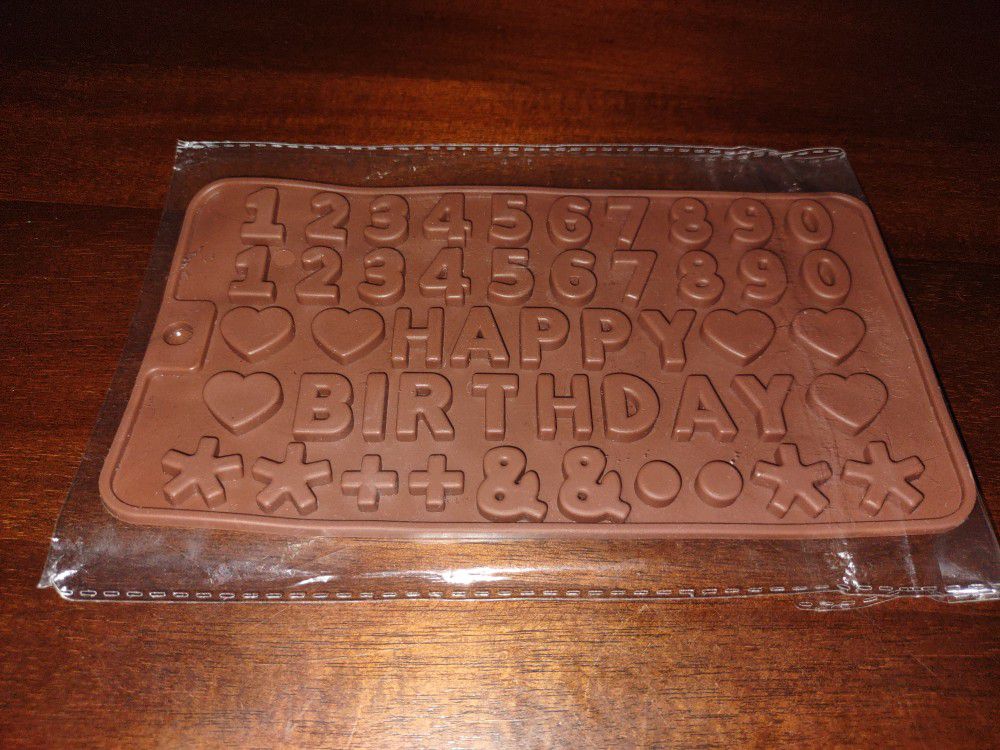 Silicone Happy birthday letters, Number and symbol Mold
