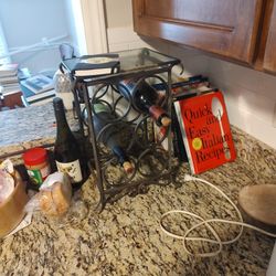 Wine Rack- Metal And Glass
