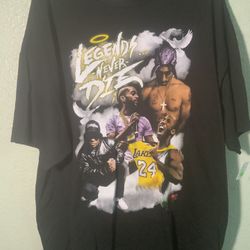 Legends Never Die Kobe/Tupac/ Nipsey 3XL Tee