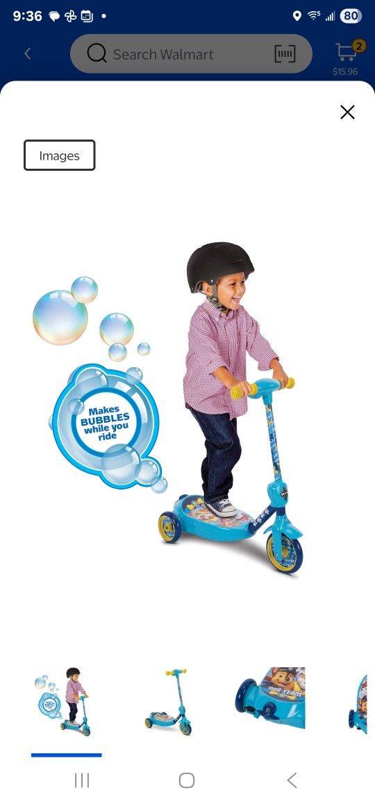 Huffy Paw Patrol 3 Wheel 6V Eletric Scooter