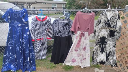Lot of Five Nice Shein Clasi Plus Size 46 (4X) Summer Dresses
