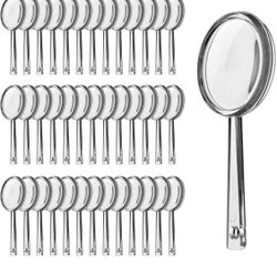 40 Pack Mini Handheld Magnifying Glasses Plastic Portable Hand Lens 5X Reading Magnifier for Senior and Kids Home Outdoor Use 