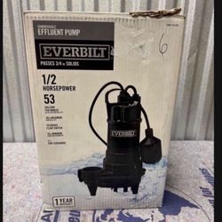 🔥 1/2 HP Effluent Pump with Tethered Switc (retail $250)
