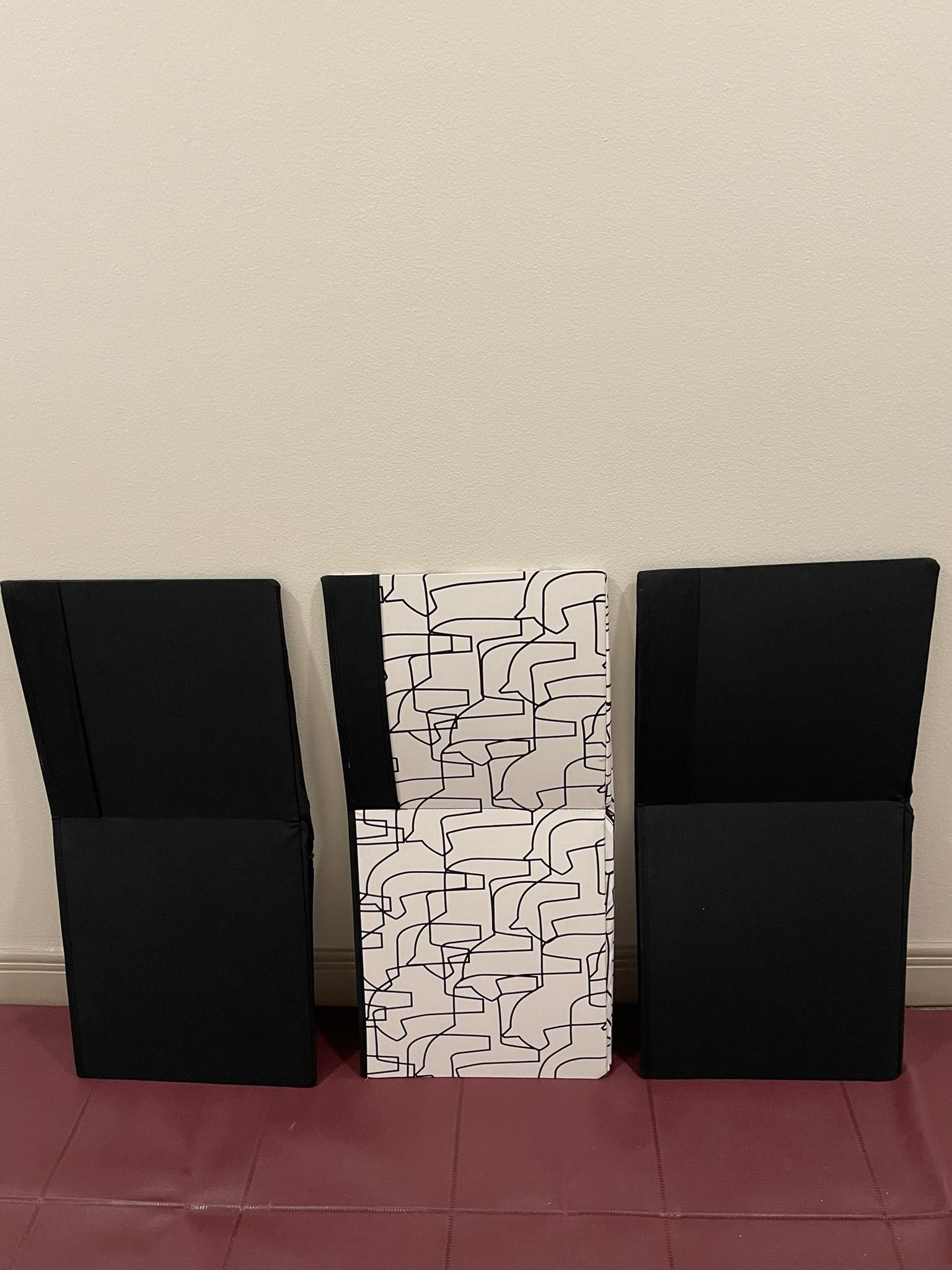 Three (3) Large (13" x 15" x 13"), Folding Fabric STORAGE BOXES - posted price is firm for ALL 3 BOXES purchased together.