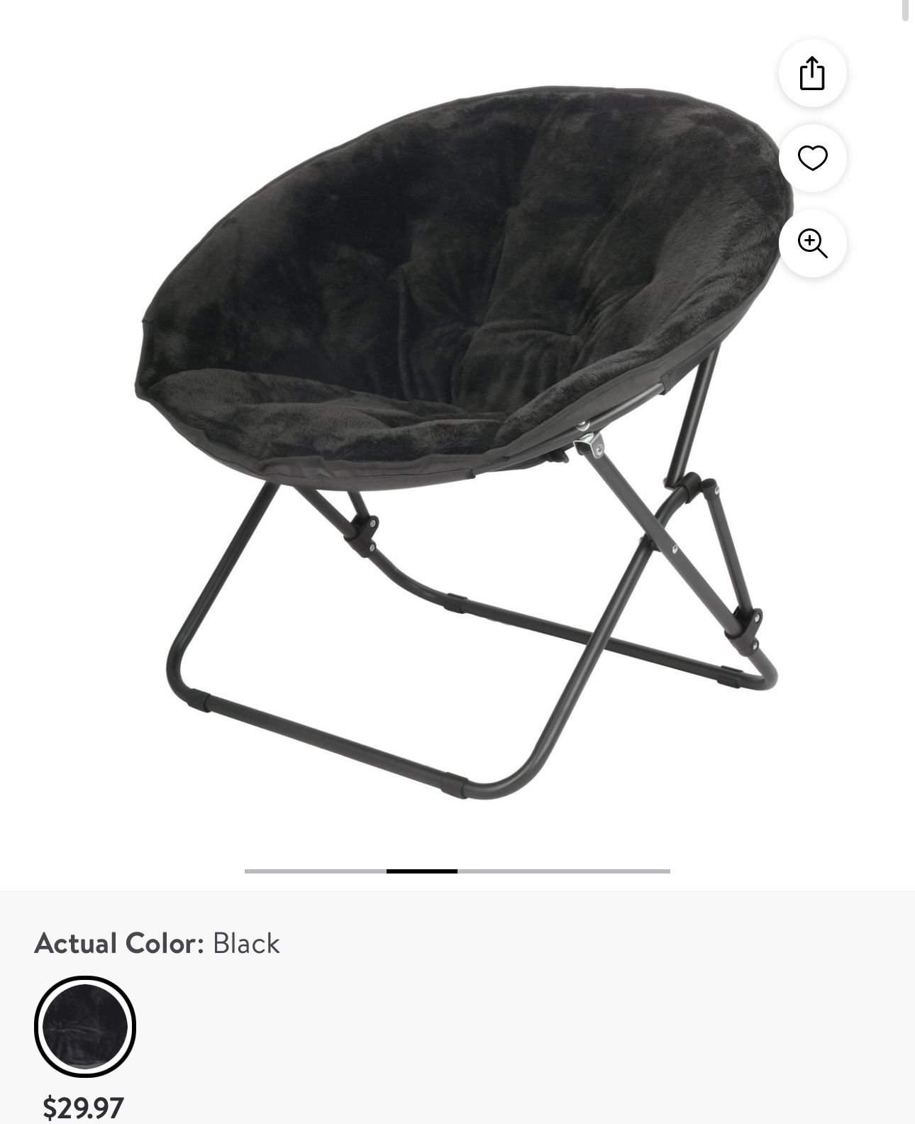 Black Saucer Chair