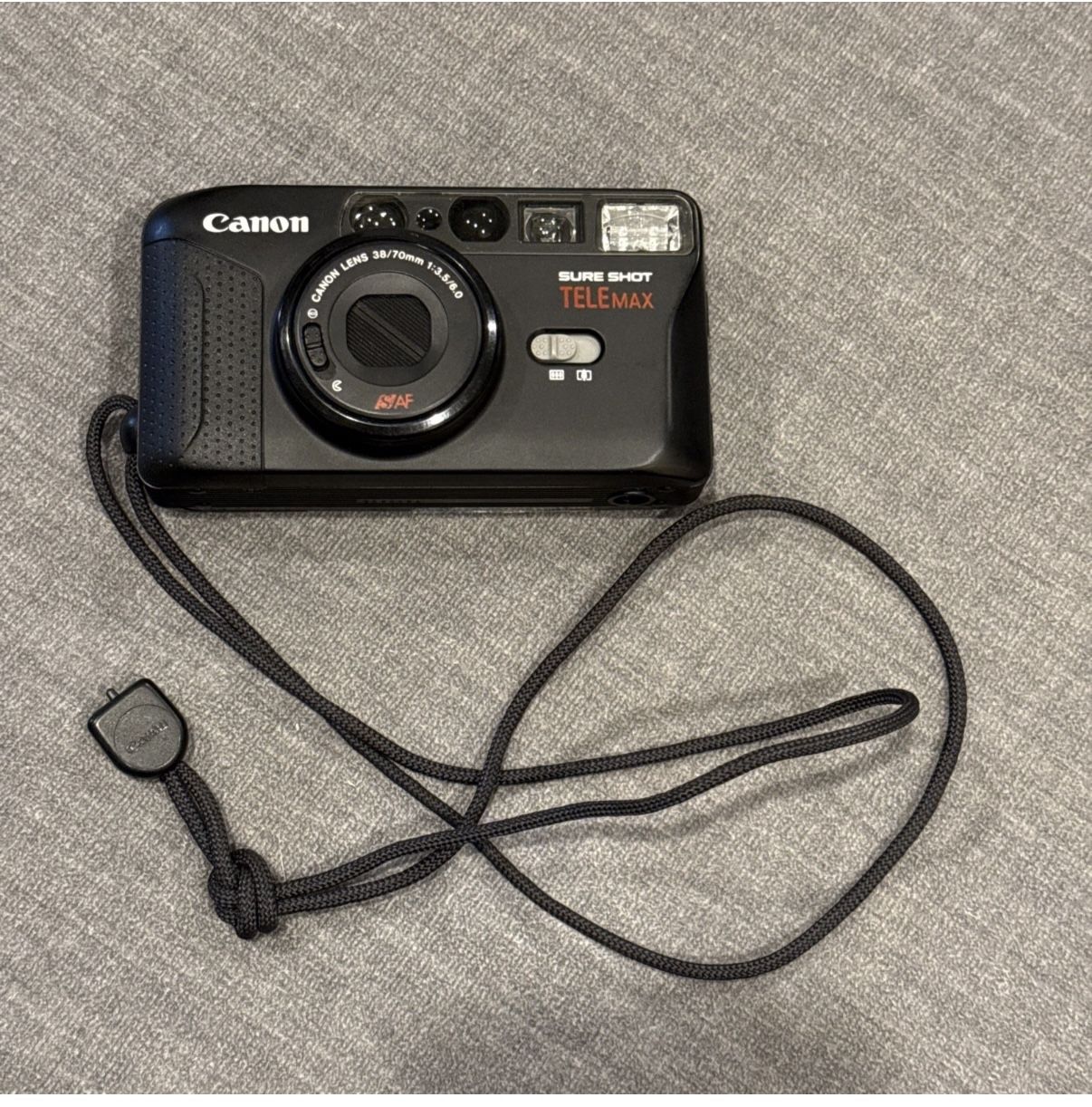 Canon Sure Shot TeleMax Point And Shoot Camera  Vintage 38/70mm *Read* 
