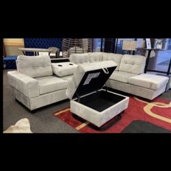 New Sectional + Ottoman 