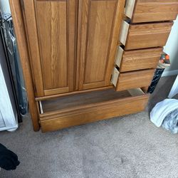 Solid Wood Armoire 