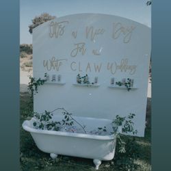 White Claw Wedding Sign