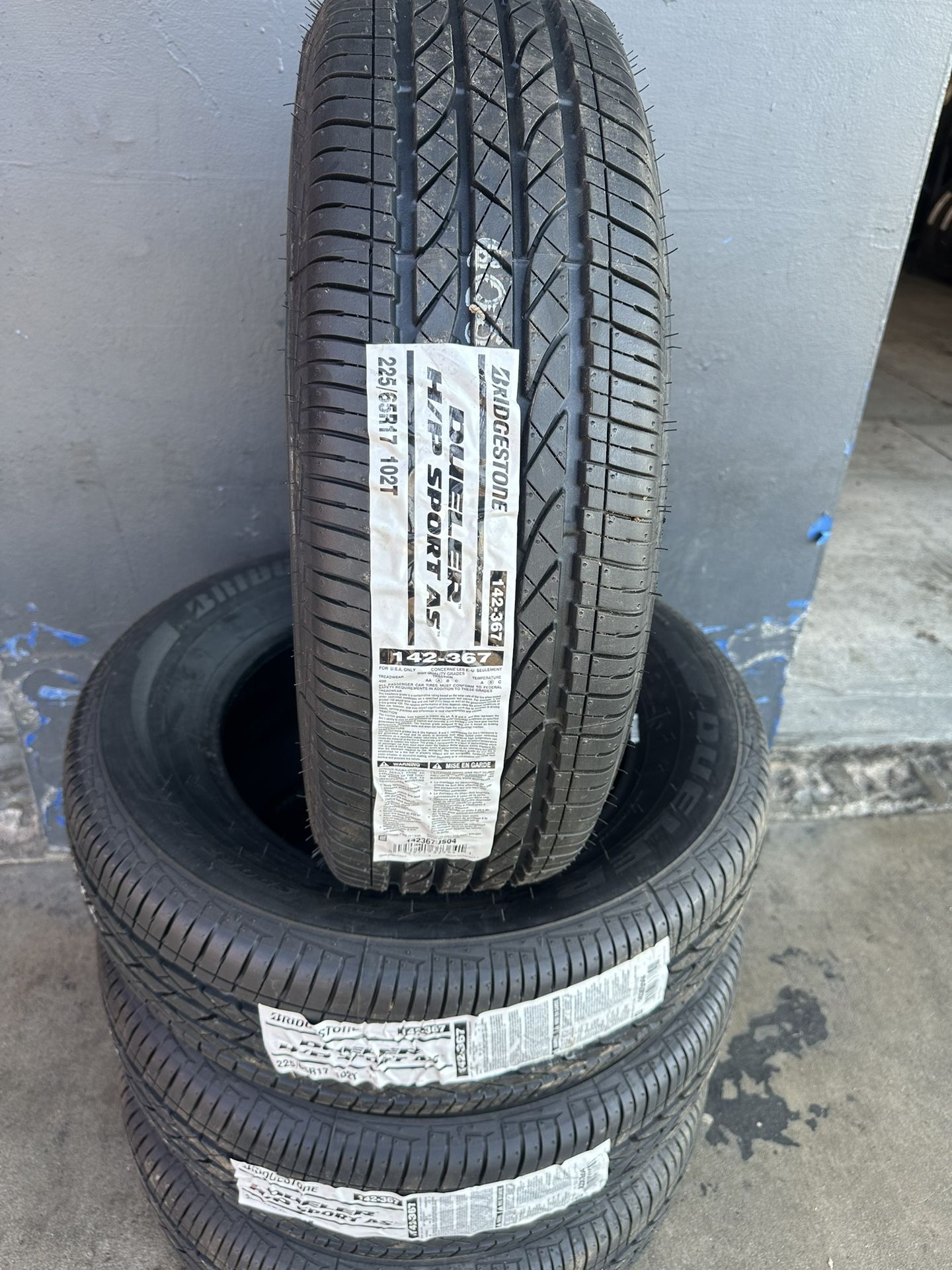 225/65/17 New Set Of Bridgestone Tires Installed