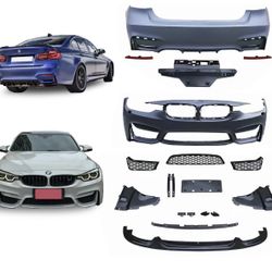 ✨New For 2013-2018 BMW 3 Series F30 F35 330I Upgrade To M3 Style Bumper Body Kit