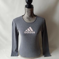 Adidas women's gray long sleeve top size M
