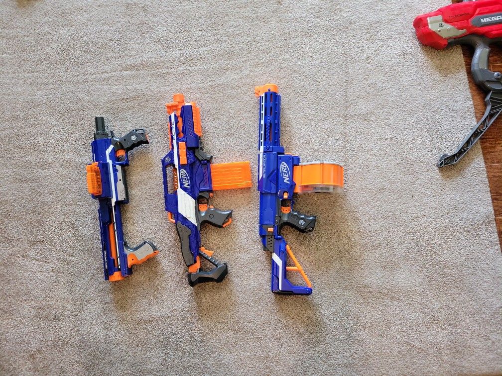 3 Elite Nerf Guns