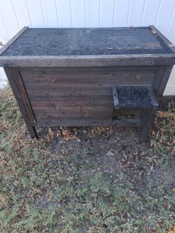Outdoor 2 cat wooden house