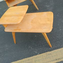 Vintage MCM Heywood Wakefield Step Table #1