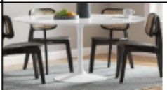 Modway 60" Rd White Dining Table