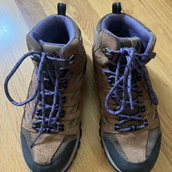 Women’s Columbia Brown And Purple Hiking Boots