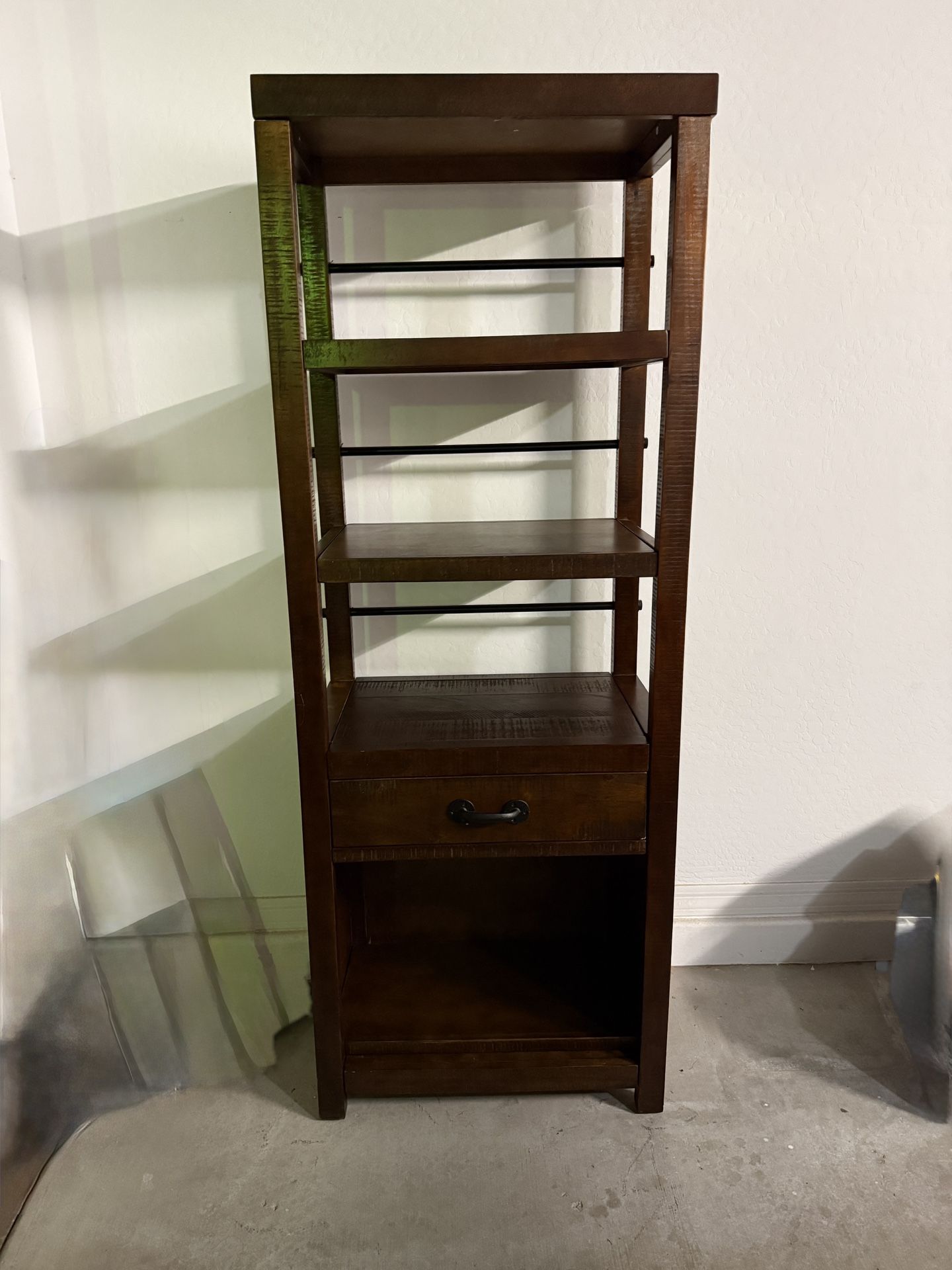 Solid Wood Bookshelf/Display Unit with Drawer