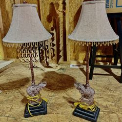 Elephant Table Lamps (pair)