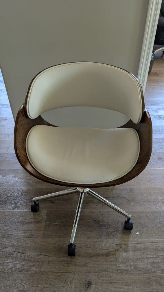 Faux Leather Mid Century Office Chair