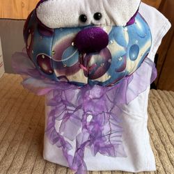 Classic Toy Co. purple and blue jellyfish plush stuffed animal toy.