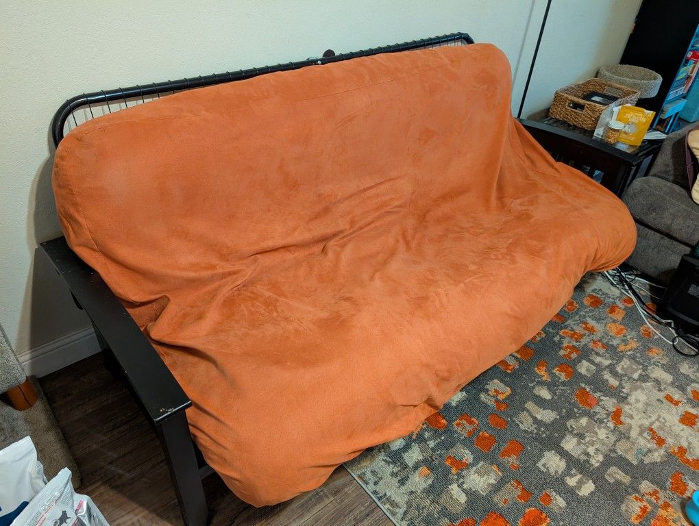 Futon With Mattress & Mattress Cover