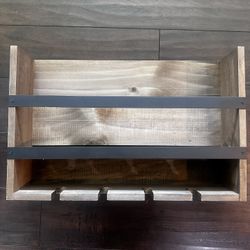 Rustic Wood Wine Rack
