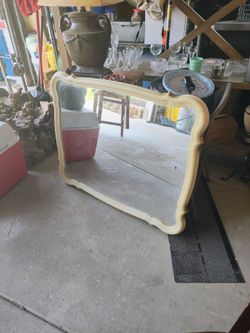 Ornate Cream Wall Mirror