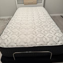 Adjustable Ease Twin Bed With Sealy Mattress And Headboard 
