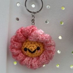 Crochet Daisy Keychain