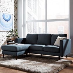 Dark Gray Mid Century Modern Sectional Sofa