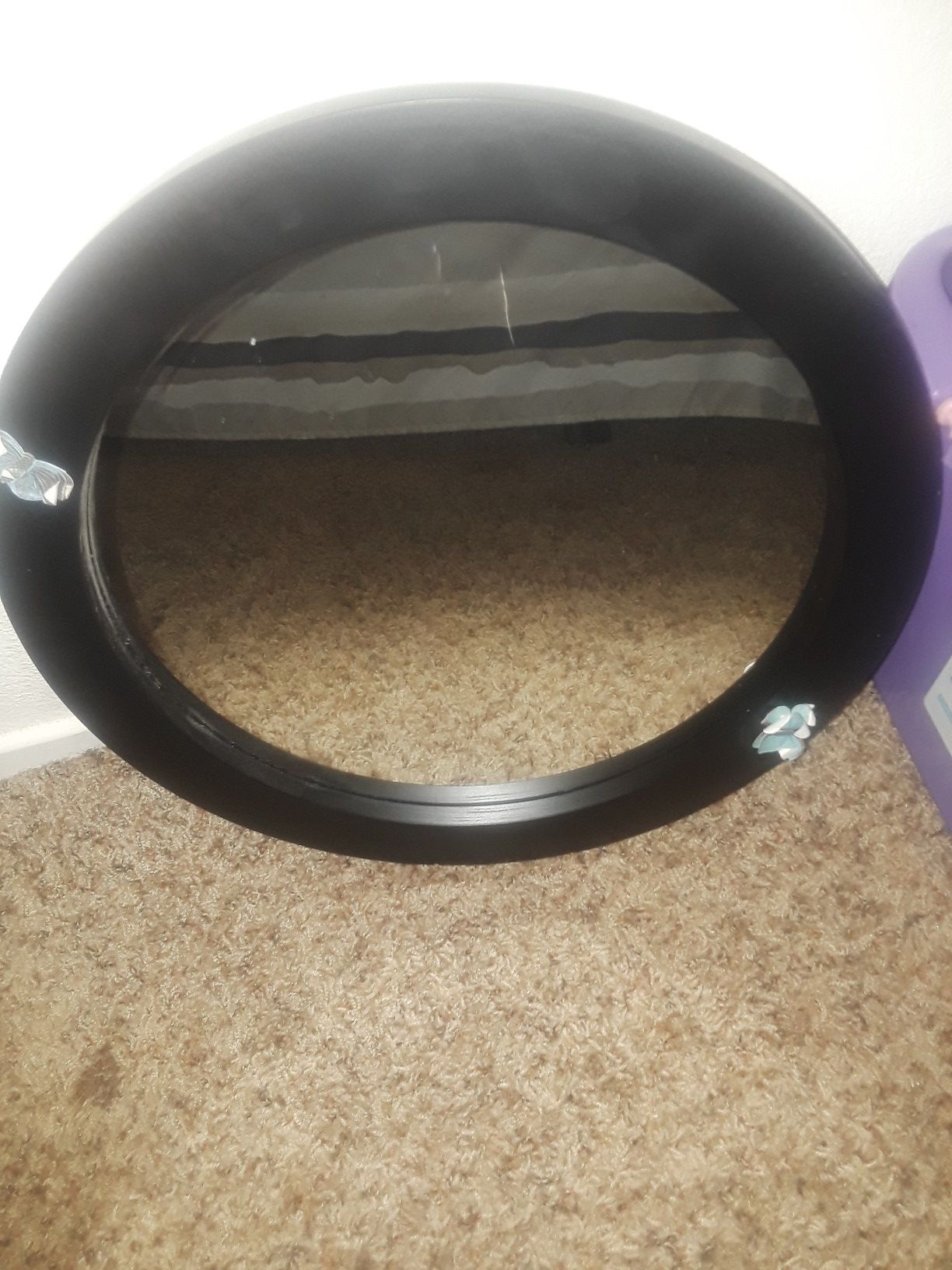 Small circle wall mirror