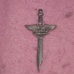 Silver Harley Davidson Pendant 
