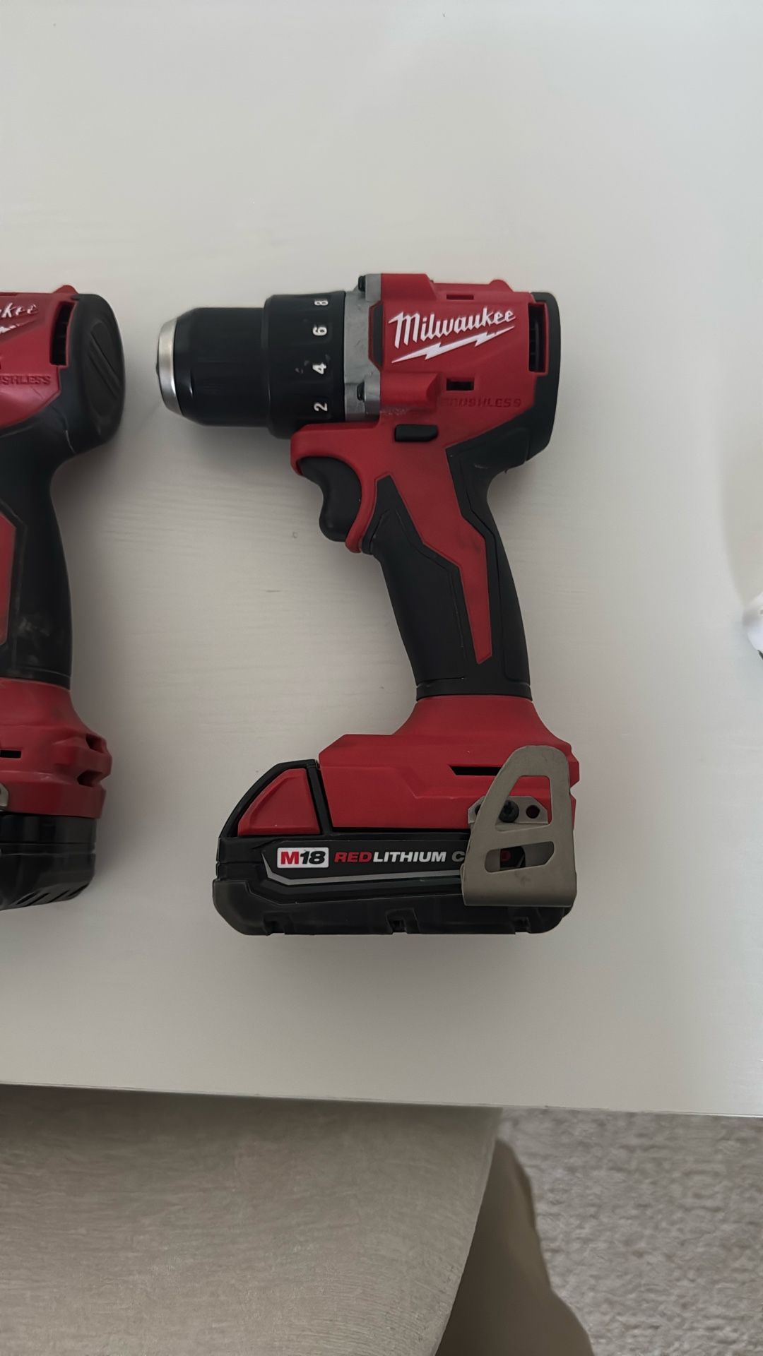 Milwaukee Brushless Impact Drill And Drill With Battery, Charger And Carrying Bag