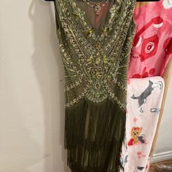Vintage Allure Fringe Flapper Dress